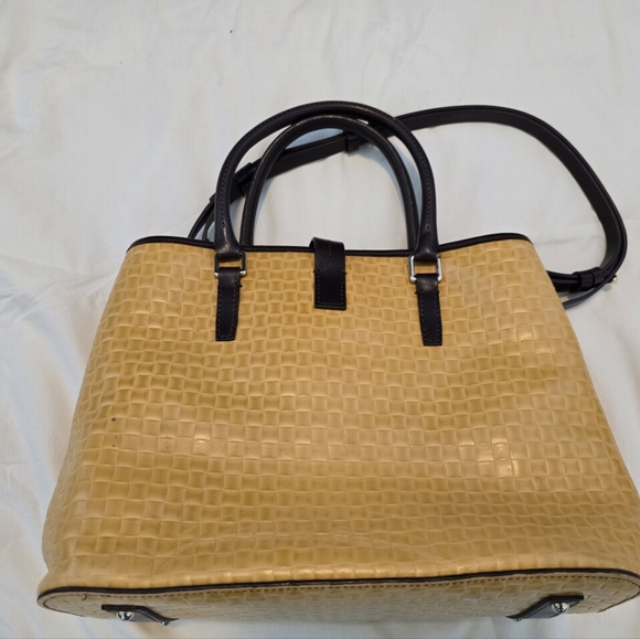 Dooney & Bourke Yellow Leather Tote Bag - Picture 4 of 7